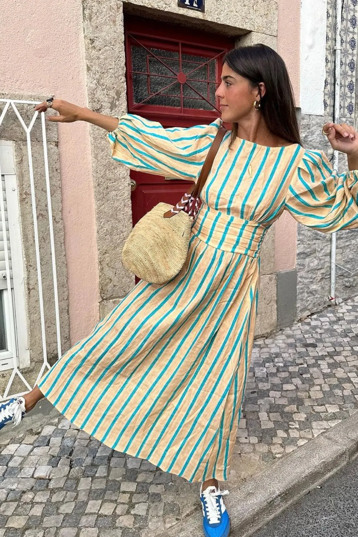 Tularosa Linen Midi Dress Spritz