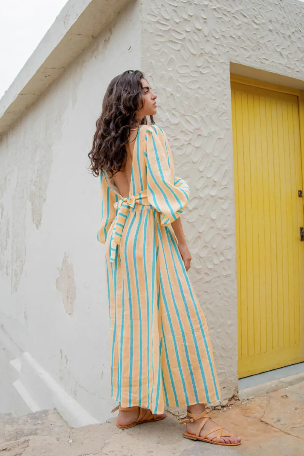 Tularosa Linen Midi Dress Spritz