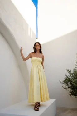 Vacanza Midi Dress Lemon