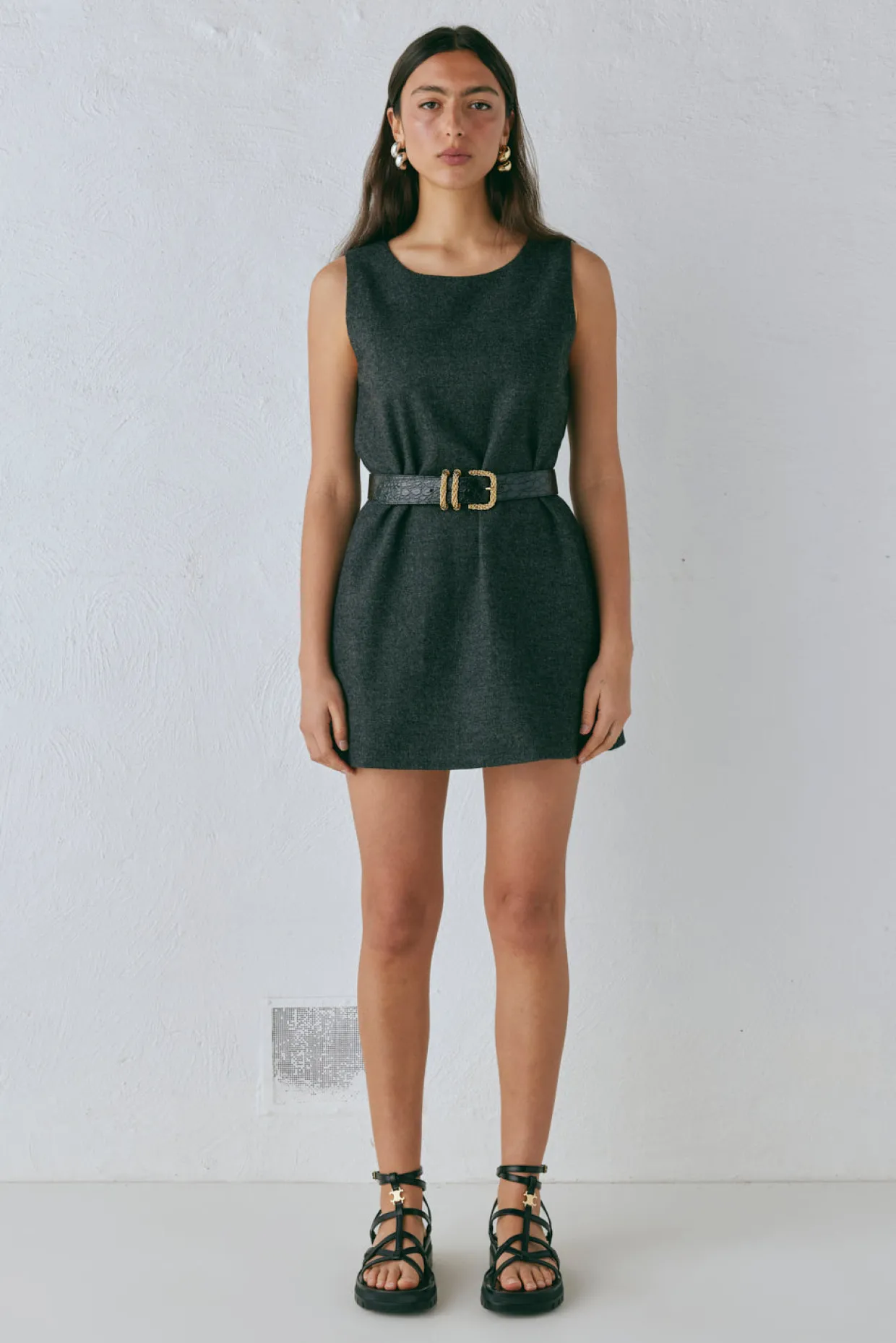 Vale Mini Dress Charcoal