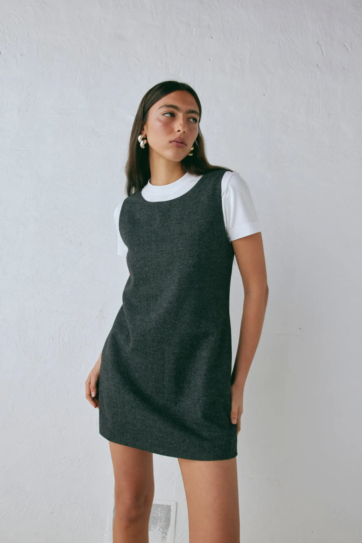 Vale Mini Dress Charcoal