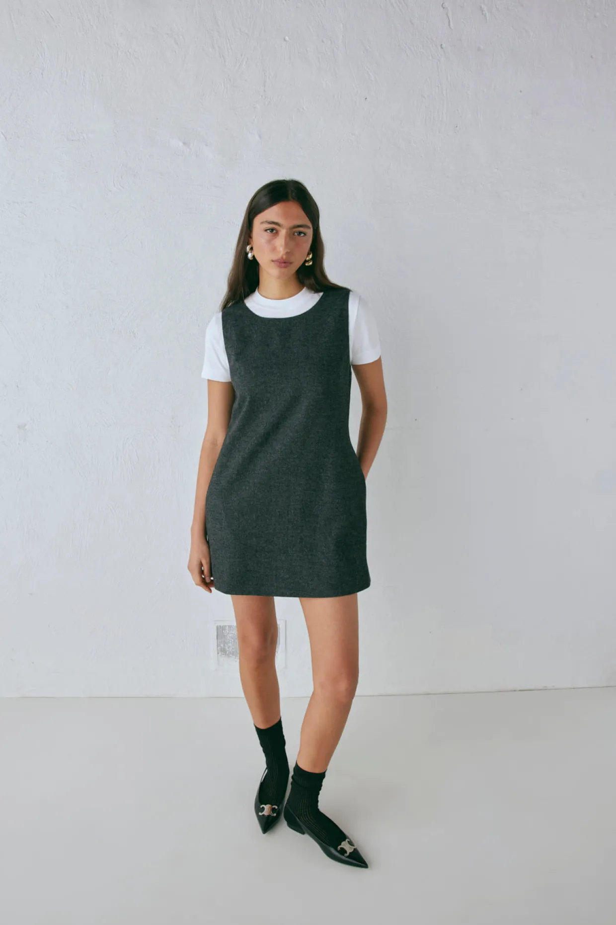 Vale Mini Dress Charcoal