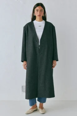 Vale Trench Coat Charcoal