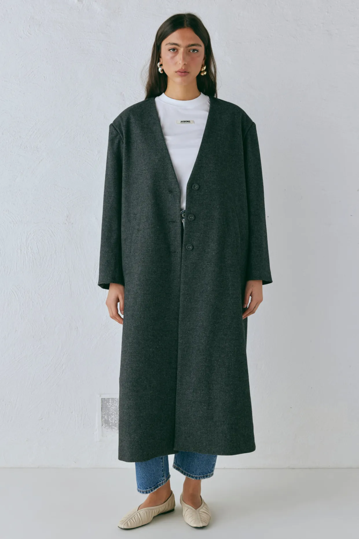 Vale Trench Coat Charcoal
