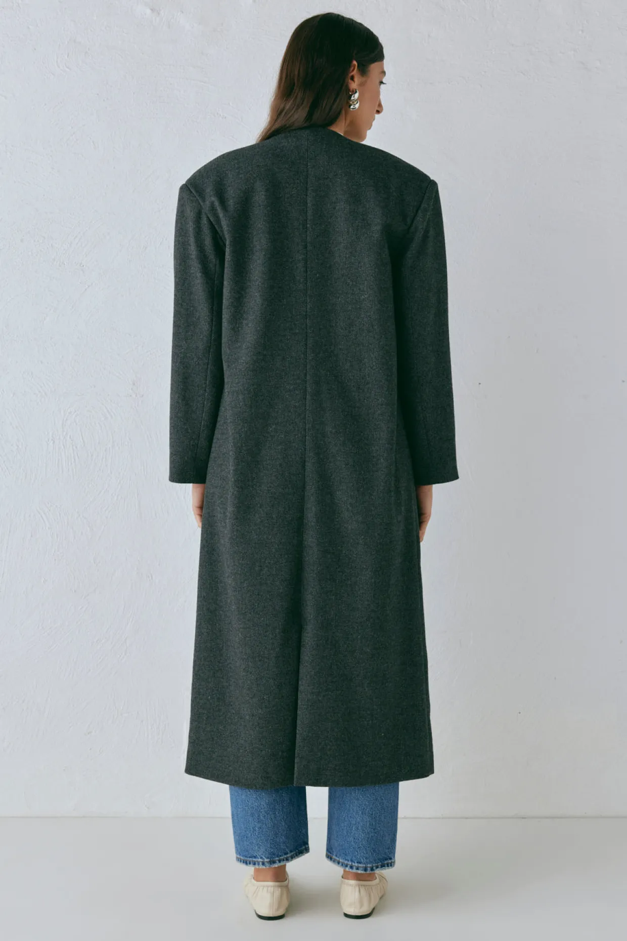 Vale Trench Coat Charcoal