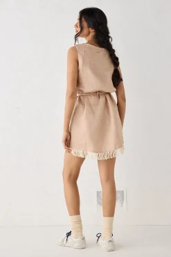 Verve Linen Mini Dress Blush