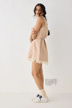 Verve Linen Mini Dress Blush