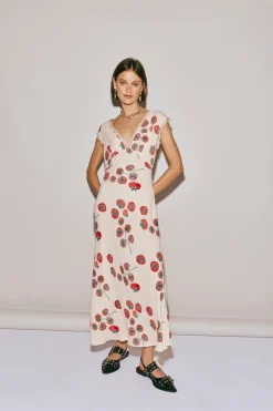 Vintage Lover Bias Cut Maxi Dress Roma