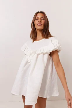 Viola Linen Tunic White