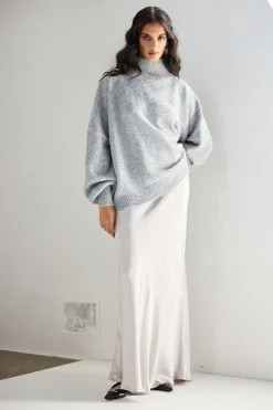 Yumi Knit Jumper Grey Marle