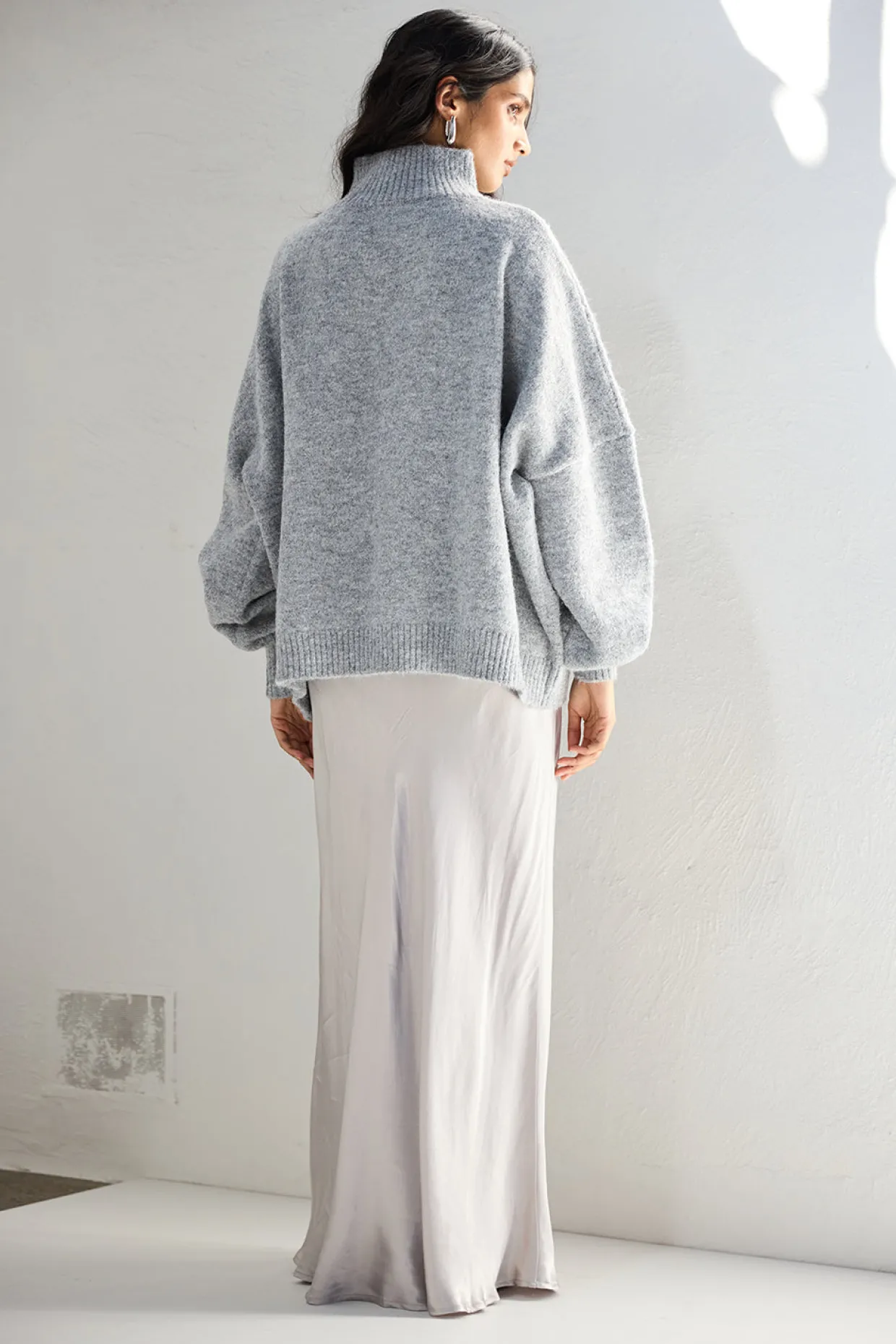 Yumi Knit Jumper Grey Marle